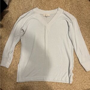 LOFT Soft Blue V-Neck Sweater